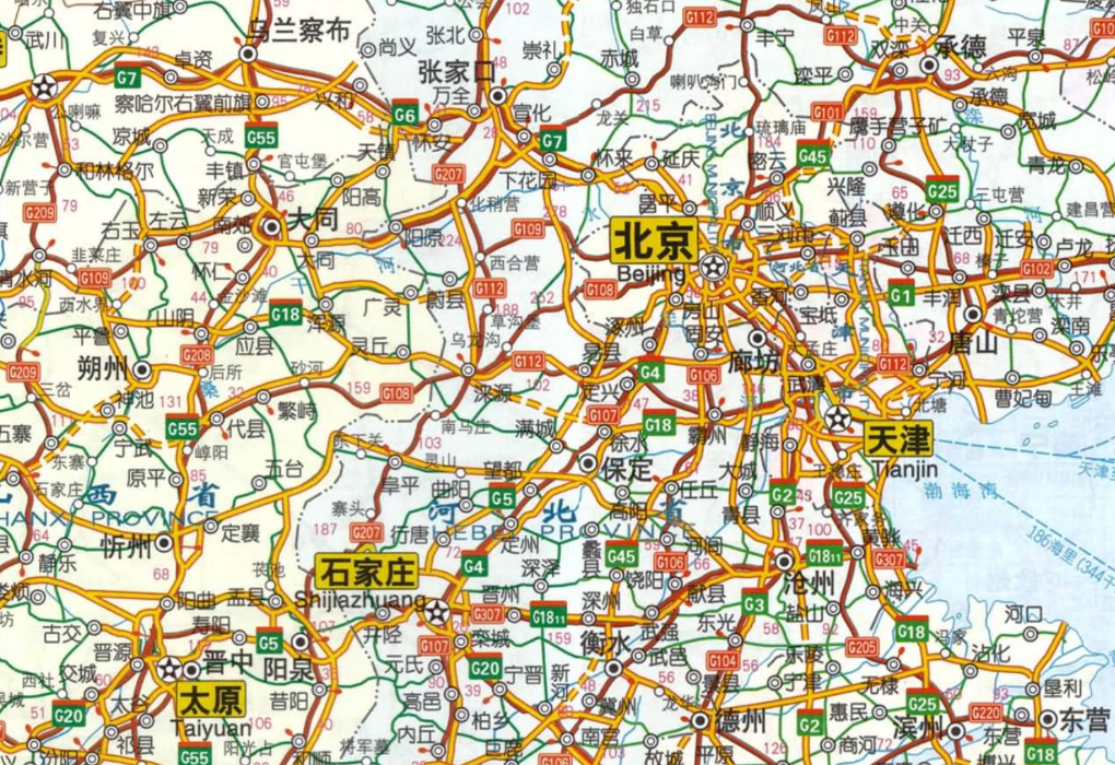  东北部公路地图高清下载