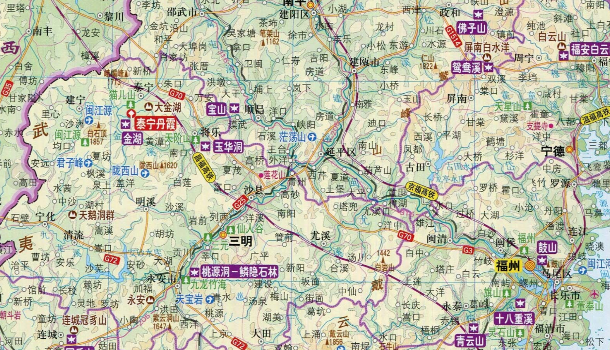 福建省地形地貌图全图高清版