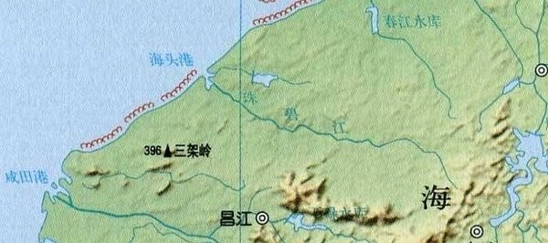 海南岛地形图大图