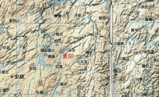 贵州省地形图高清版大图