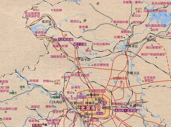 北京景点地图分布图