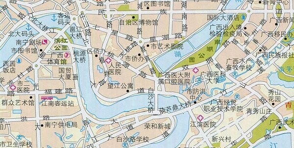 南宁卫星地形图