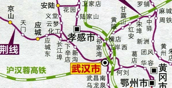 湖北省铁路交通地图