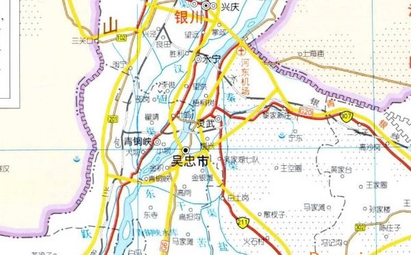 宁夏交通地图全图