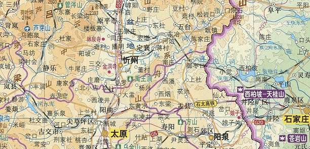 山西地形图高清版大图