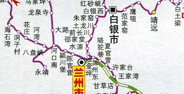 甘肃省铁路交通地图高清版