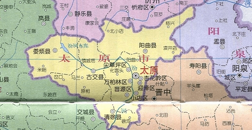 山西省地图精确到县