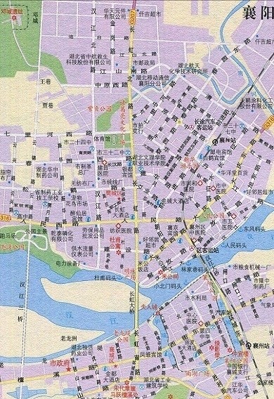 襄阳市区交通图中文版