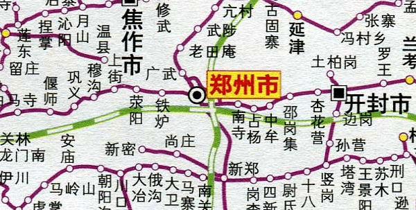 河南省铁路交通地图