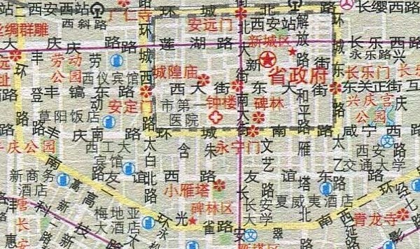 西安旅游交通图大图
