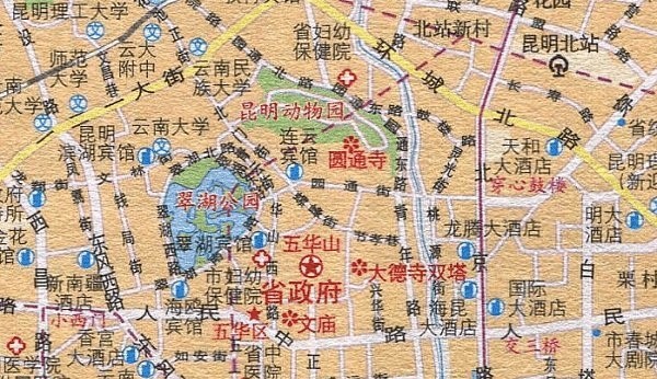 昆明旅游交通地图全图高清版