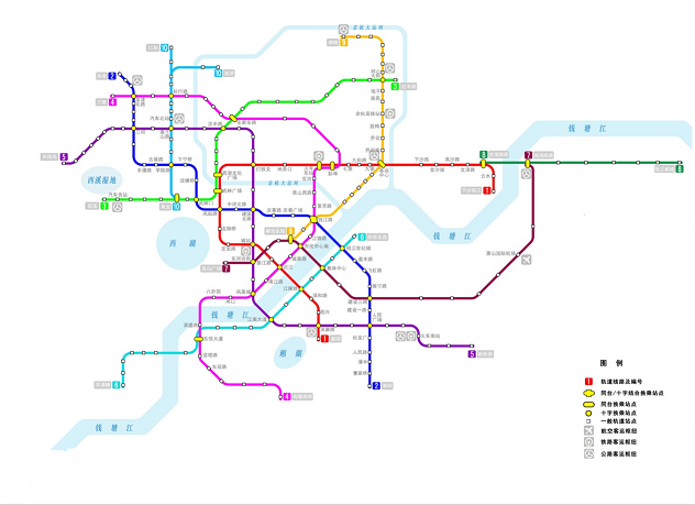 杭州地铁线路图高清版