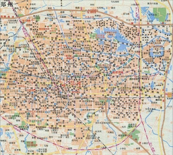 郑州旅游交通地图