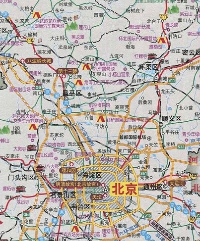 北京自驾游高清地图