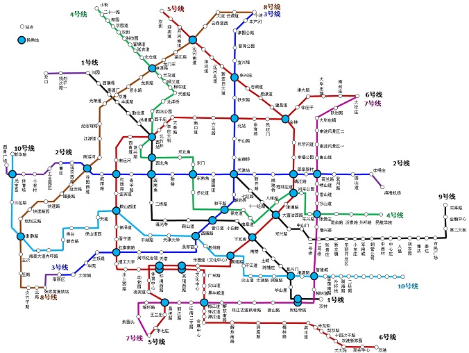 天津地铁线路图2017