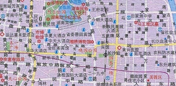 长沙旅游交通地图