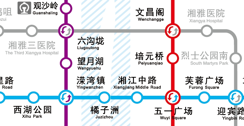 2019长沙地铁线路图高清晰版