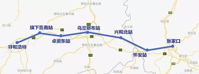 2021张家口到呼和浩特地图全图