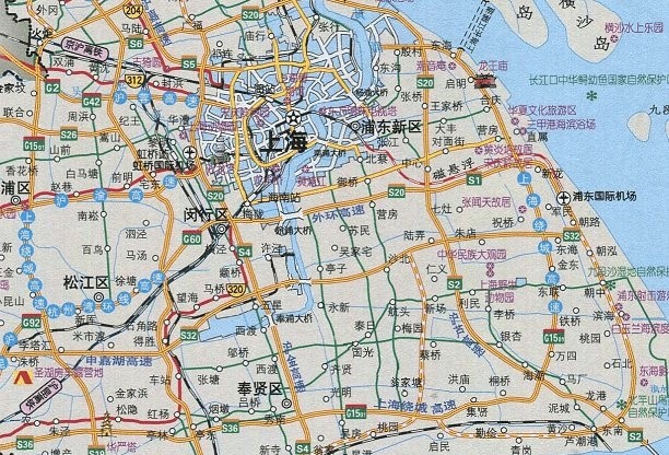上海景点自驾游地图