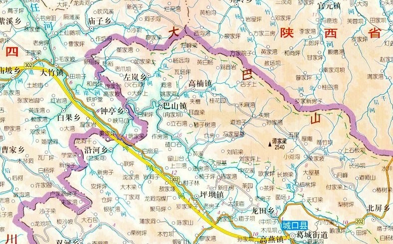 重庆城口县地图