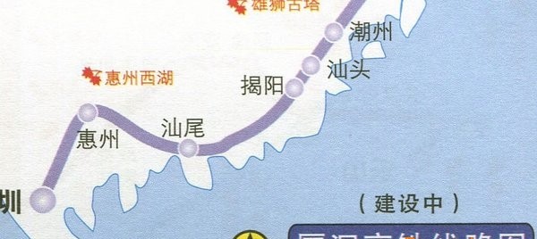 厦深高铁线路图