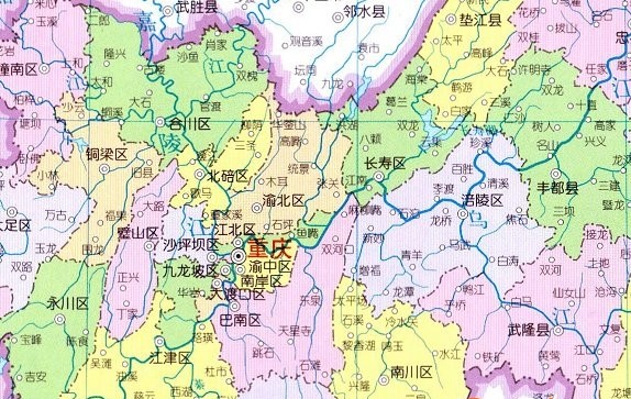 重庆行政区域划分地图