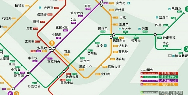 新加坡地铁图中文版