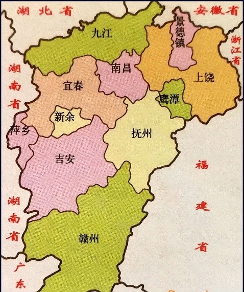 江西地图简图电子版