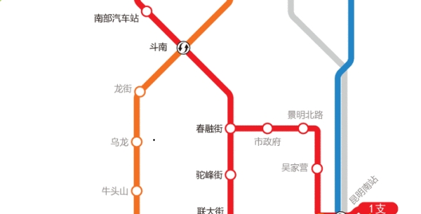 昆明地铁规划高清图