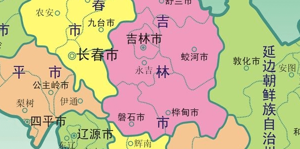 吉林省行政地图高清版