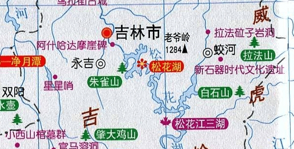 吉林城区旅游地图