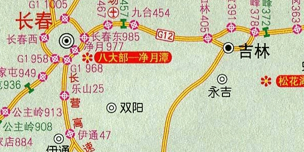 吉林省高速公路地图高清版