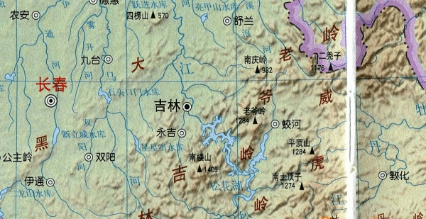 吉林省地势图高清版