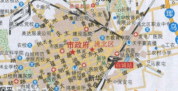 吉林省白城地图全图