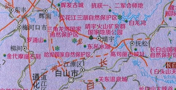 吉林旅游景点分布图高清版