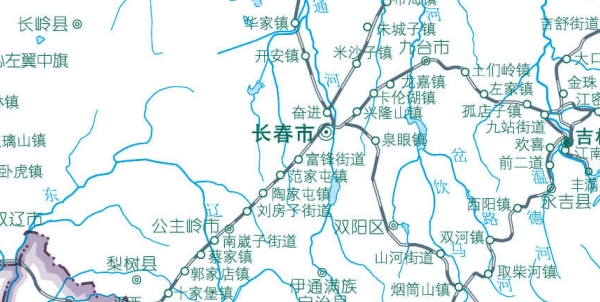 吉林地图铁路交通高清版