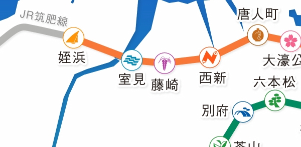 福冈地铁线路图