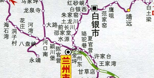 甘肃省铁路交通地图高清版