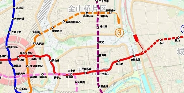 徐州地铁规划图新版高清版