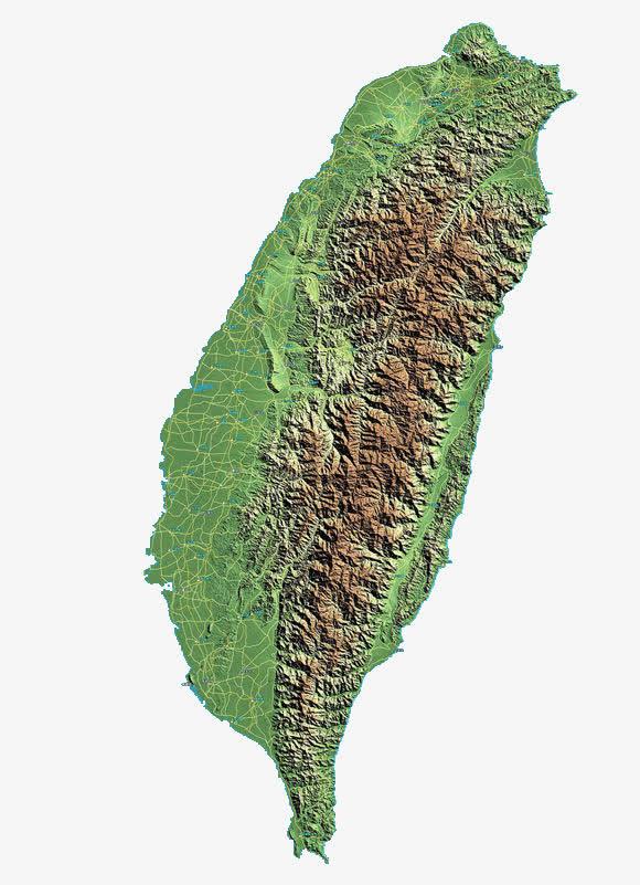 台湾地形图高清版大图