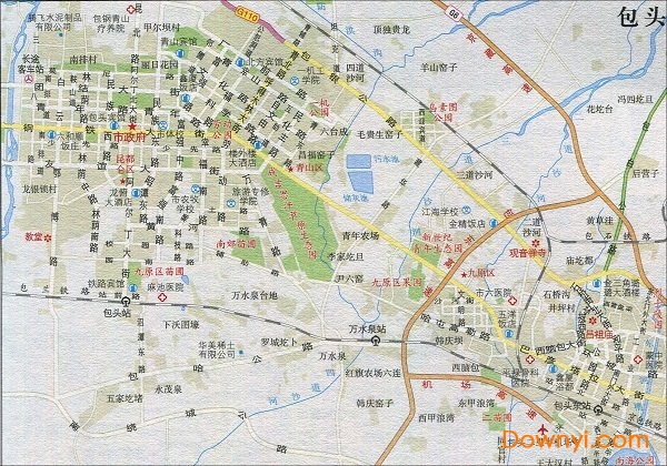 包头旅游交通地图