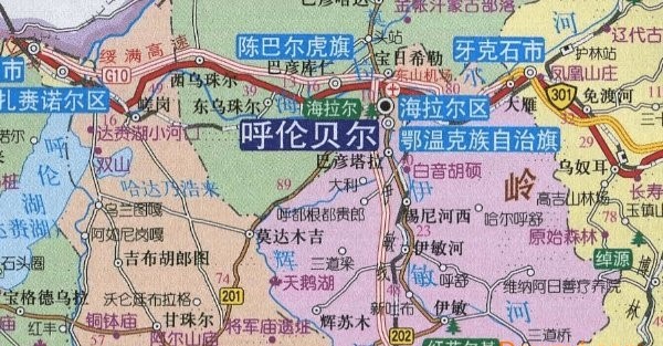 呼伦贝尔地图高清全图