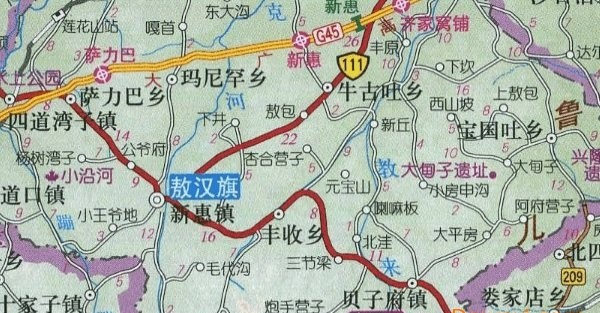 内蒙古敖汉旗地图全图
