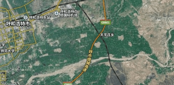 呼和浩特卫星地图全图
