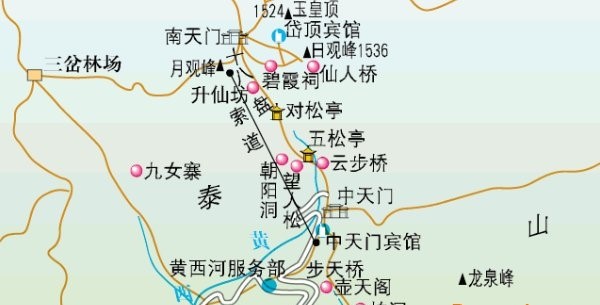 泰山景区地图