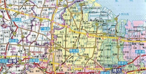 山东潍坊地图全图高清版