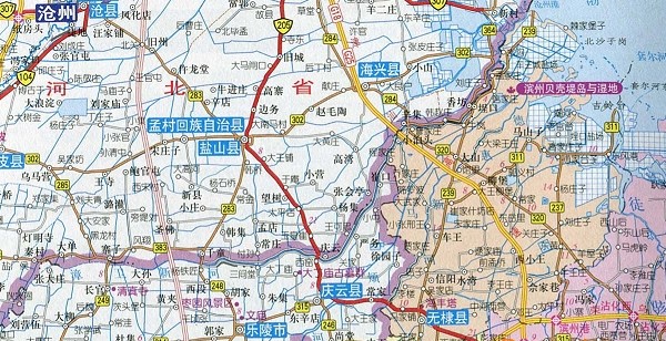 山东省滨州市地图