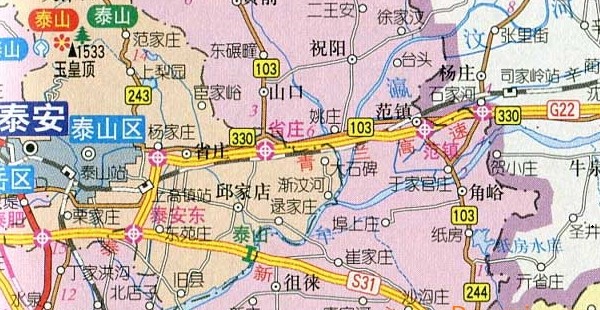 山东泰安地图高清版
