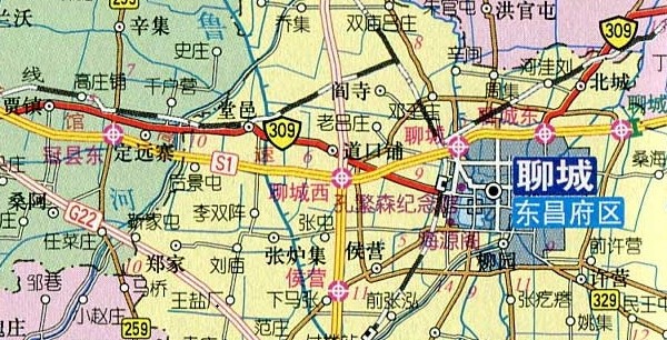 山东聊城市地图全图