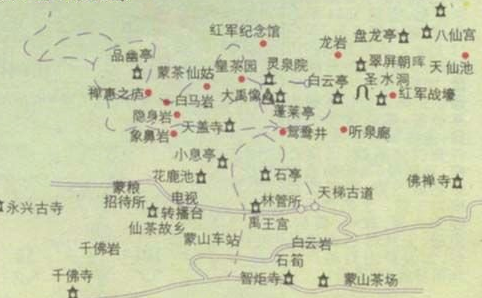 蒙顶山旅游地图